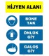 EF1520 - Hijyen Alanı, Bone Tak, Önlük Giy, Galoş Giy