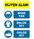EF1521 - Hijyen Alanı, Bone Tak, Önlük Giy, Galoş Giy
