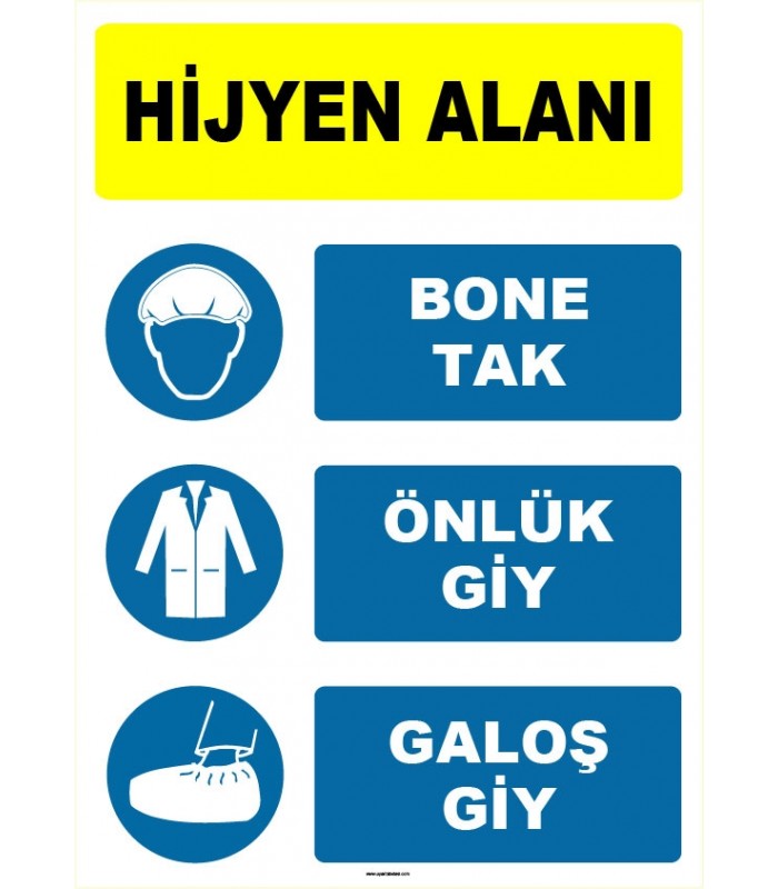 EF1521 - Hijyen Alanı, Bone Tak, Önlük Giy, Galoş Giy
