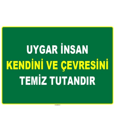 EF1563 - Uygar İnsan Kendini ve Çevresini Temiz Tutandır