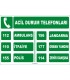 EF1579 - Acil Durum Telefonları