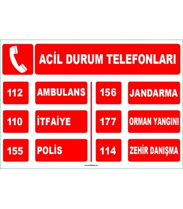 EF1580 - Acil Durum Telefonları