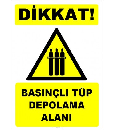EF1599 - Dikkat Basınçlı Tüp Depolama Alanı