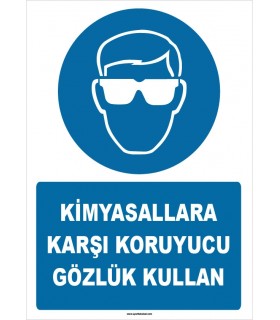 EF1602 - Kimyasallara Karşı Koruyucu Gözlük Kullan