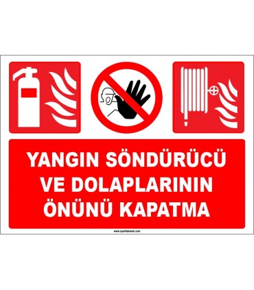 EF1688  - Yangın Söndürücü ve Dolaplarının Önünü Kapatma
