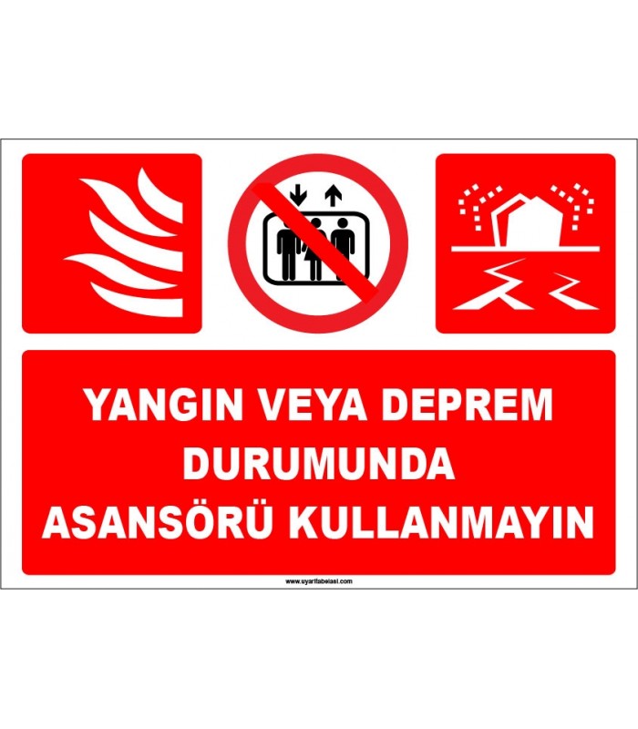 EF1694 - Yangın veya Deprem Durumunda Asansörü Kullanmayın
