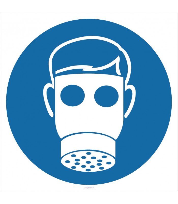 EF1700 - Tam Yüz Maskesi İşareti/Levhası/Etiketi