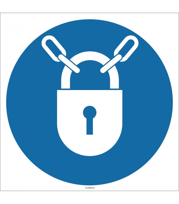 EF1707 - Kilitli Tut İşareti/Levhası/Etiketi