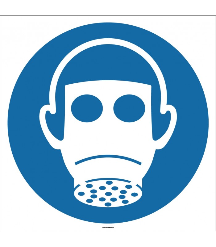 EF1725 - Tam Yüz Maskesi İşareti/Levhası/Etiketi