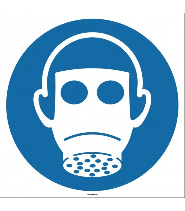 EF1725 - Tam Yüz Maskesi İşareti/Levhası/Etiketi