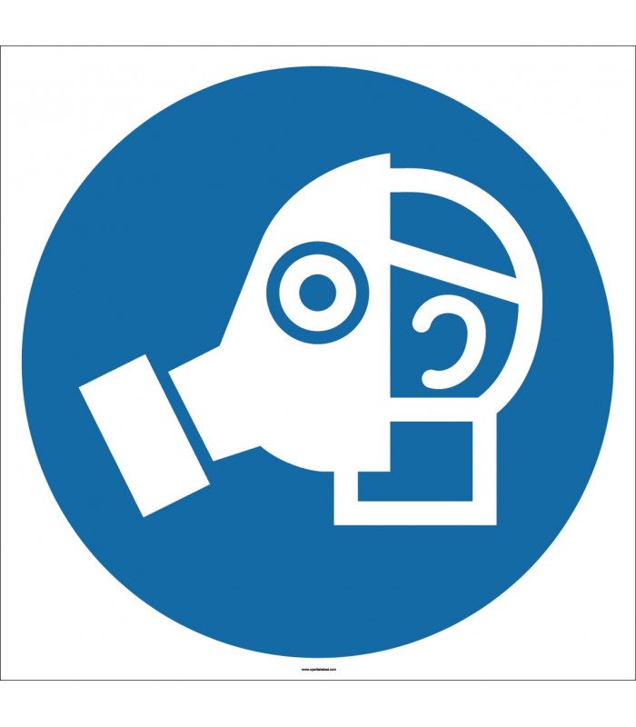 EF1727 - Tam Yüz Maskesi İşareti/Levhası/Etiketi