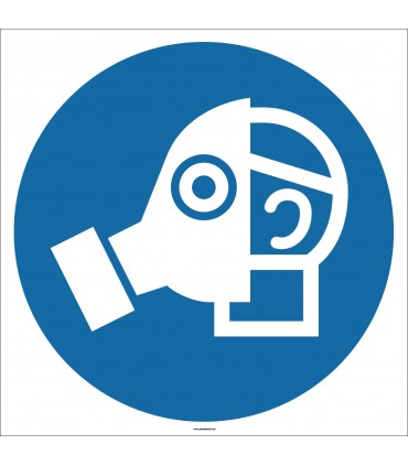 EF1727 - Tam Yüz Maskesi İşareti/Levhası/Etiketi