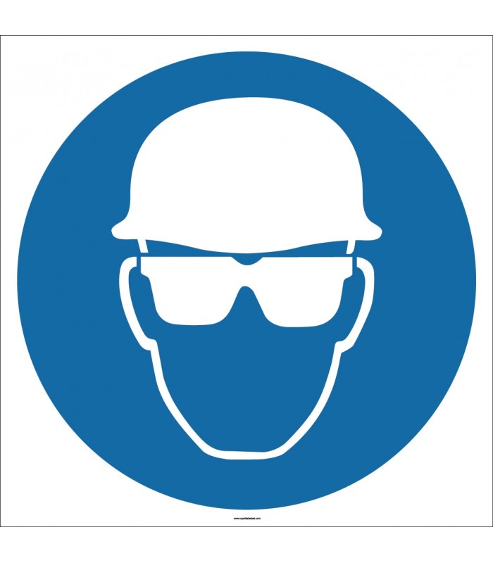 EF1729 - Baret ve Gözlük İşareti/Levhası/Etiketi