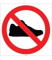 EF1784 - Ayakkabı İle Girilmez İşareti/Levhası/Etiketi