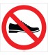 EF1785 - Ayakkabı İle Girilmez İşareti/Levhası/Etiketi