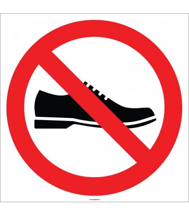 EF1785 - Ayakkabı İle Girilmez İşareti/Levhası/Etiketi