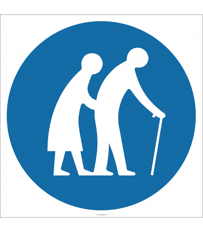 EF1791 - Yaşlı Çift İşareti/Levhası/Etiketi