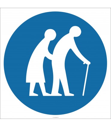 EF1791 - Yaşlı Çift İşareti/Levhası/Etiketi