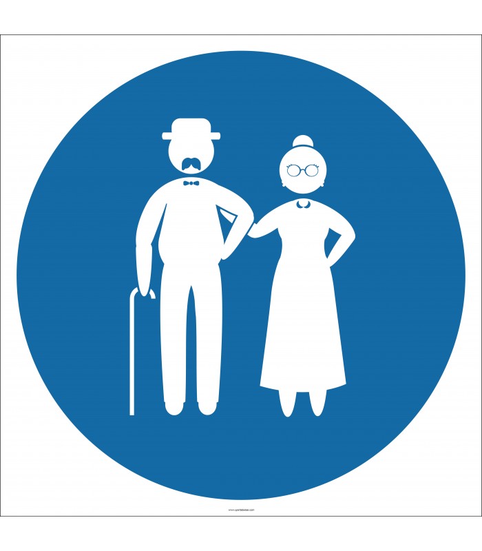 EF1794 - Yaşlı Çift İşareti/Levhası/Etiketi