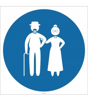 EF1794 - Yaşlı Çift İşareti/Levhası/Etiketi