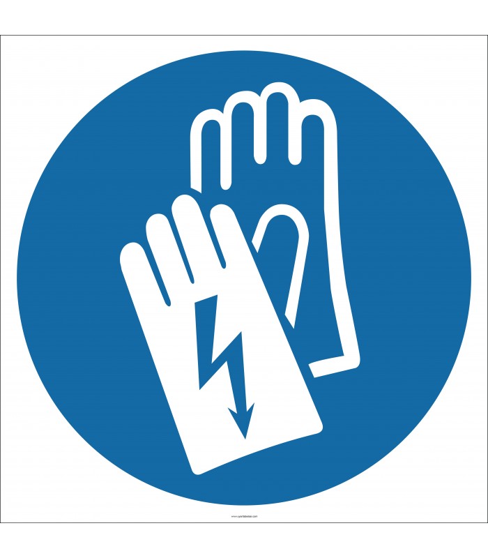 EF1797 - Elektrikçi Eldiveni İşareti/Levhası/Etiketi