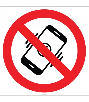 EF1803 - Cep Telefonu Kullanmak Yasaktır İşareti/Levhası/Etiketi