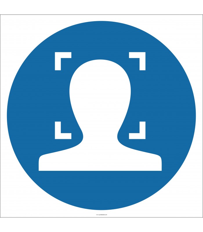 EF1811 - Yüz Tanıma Sistemi İşareti/Levhası/Etiketi