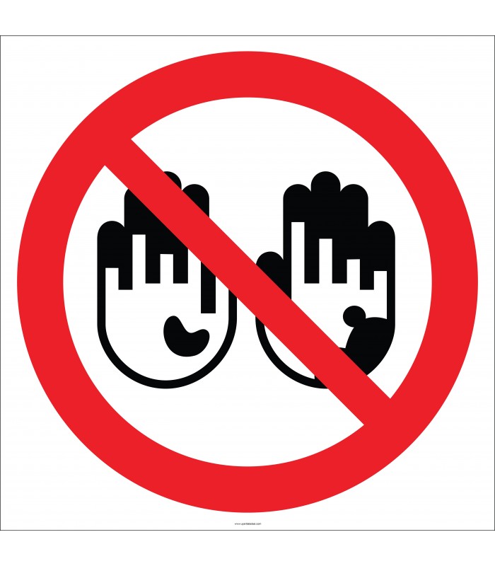 EF1813 - Yağlı/Kirli Eller Yasaktır İşareti/Levhası/Etiketi