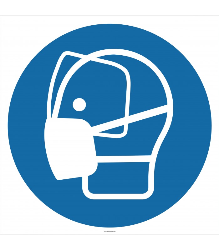 EF1814 - Siperli Maske İşareti/Levhası/Etiketi