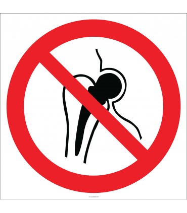 EF1818 - Protezi Olanlar Giremez İşareti/Levhası/Etiketi