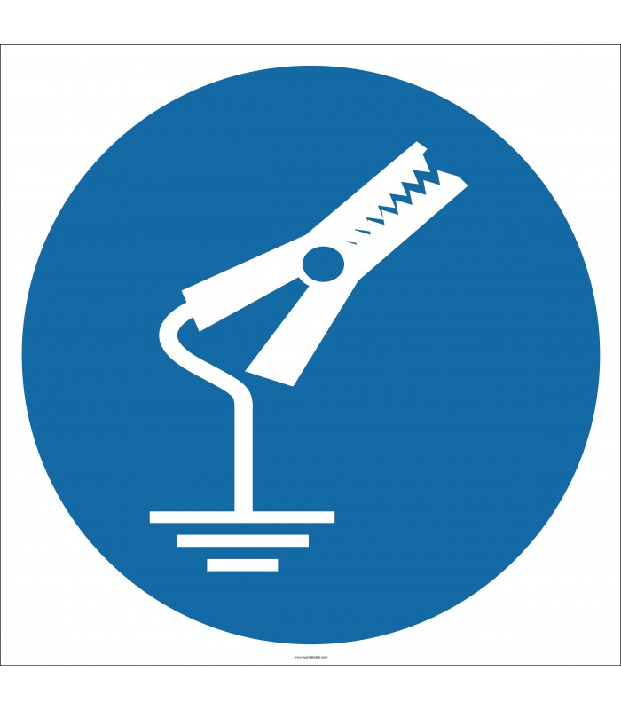 EF1822 - Topraklama Maşası İşareti/Levhası/Etiketi