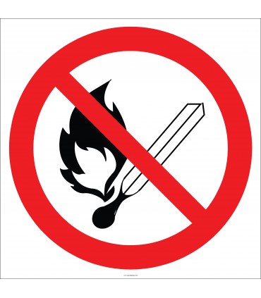 EF1824 - Ateş Yakmak Yasaktır İşareti/Levhası/Etiketi