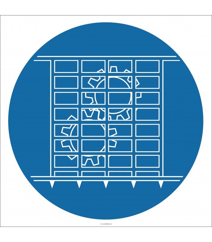 EF1830 - Makina Koruyucularını Takılı Tut İşareti/Levhası/Etiketi