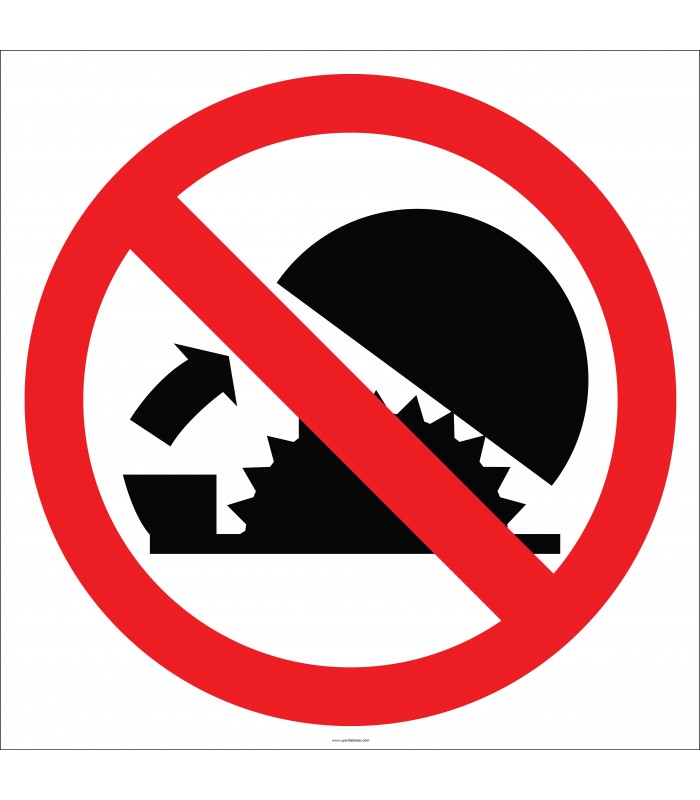 EF1832 - Daire Testere Koruyucusunu İptal Etme İşareti/Levhası/Etiketi