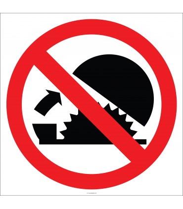 EF1832 - Daire Testere Koruyucusunu İptal Etme İşareti/Levhası/Etiketi