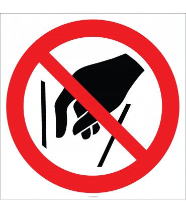 EF1835 - Elini İçeri Sokma İşareti/Levhası/Etiketi