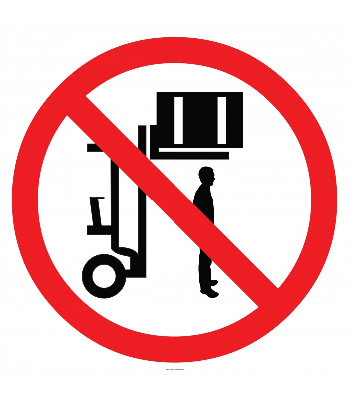 EF1847 - Kaldırılan Yüklerin Altında Durmak Yasaktır İşareti/Levhası/Etiketi