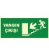 EF1859 - Yangın Çıkışı, Sol Merdiven Aşağı Ok