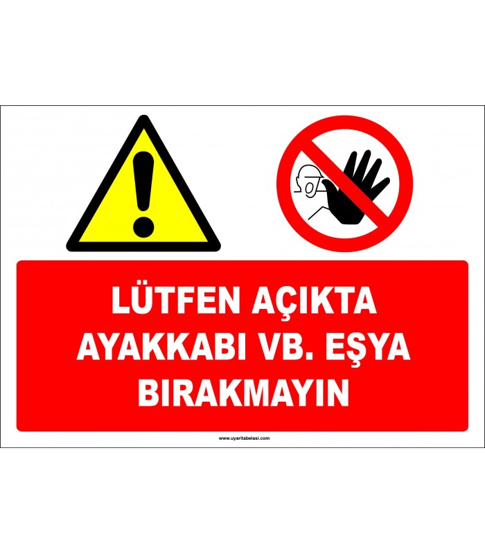 EF1899 - Lütfen Açıkta Ayakkabı vb. Eşya Bırakmayın