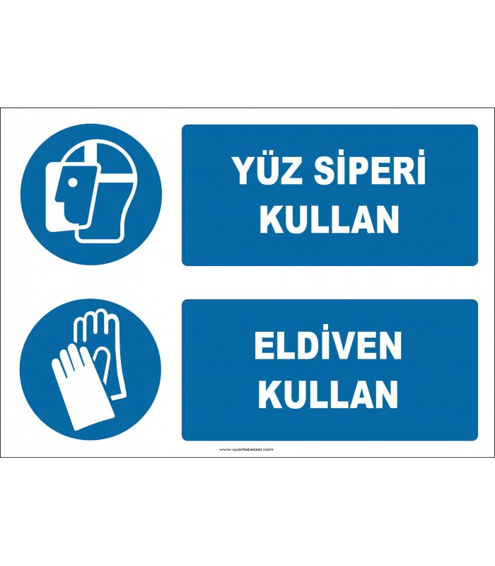 EF1909 - Yüz siperi kullan, eldiven kullan