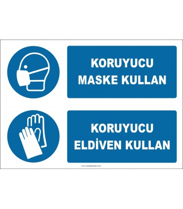 EF1915 - Koruyucu Maske Kullan, Koruyucu Eldiven Kullan