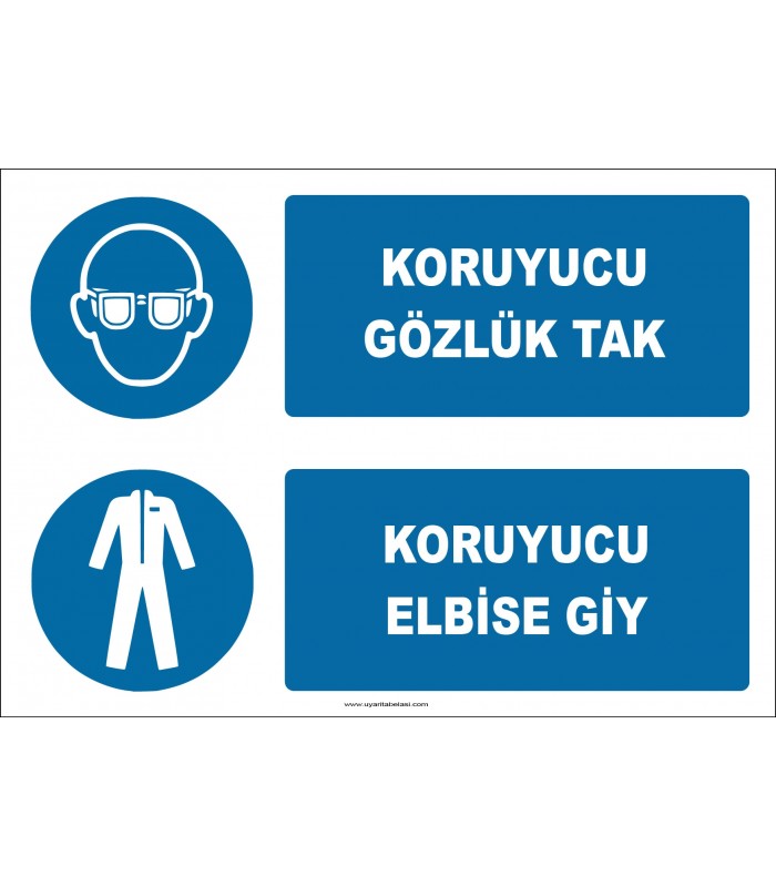EF1931 - Koruyucu Gözlük Tak, Koruyucu Elbise Giy