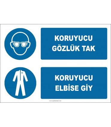 EF1931 - Koruyucu Gözlük Tak, Koruyucu Elbise Giy