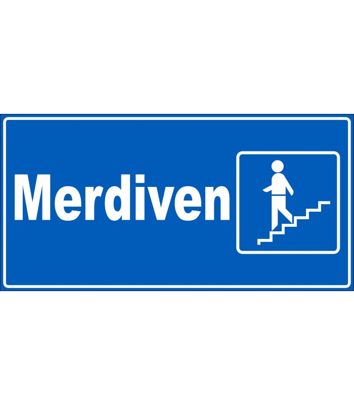 EF2036 - Merdiven (Sağda Aşağı İnen Adam) İşareti Tabelası