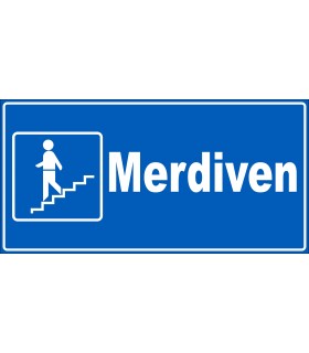 EF2038 - Merdiven (Solda Aşağı İnen Adam) İşareti Tabelası