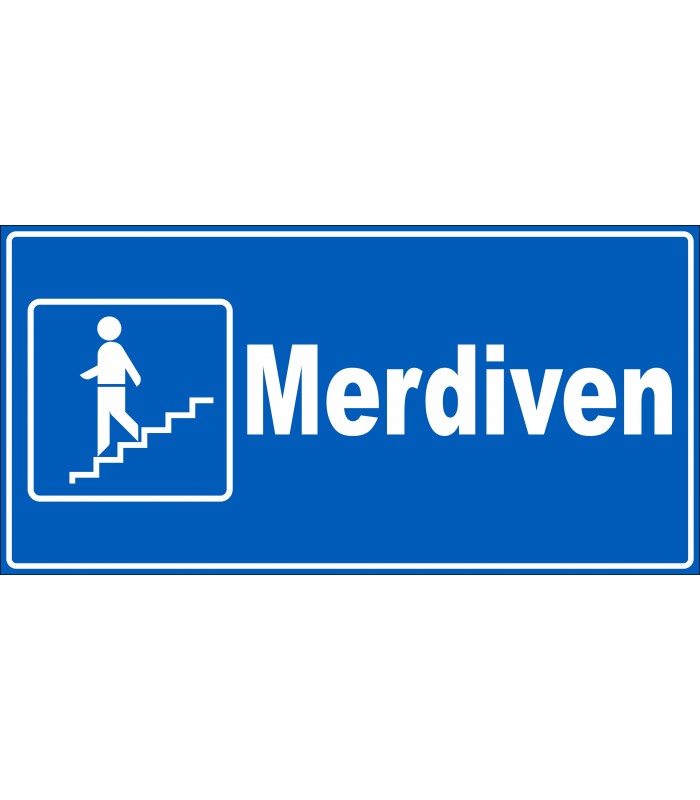 EF2038 - Merdiven (Solda Aşağı İnen Adam) İşareti Tabelası