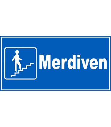 EF2034 - Merdiven (Solda Yukarı Çıkan Adam) İşareti Tabelası