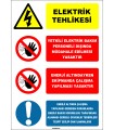 EF2055 -  Elektrik Tehlikesi Talimat Levhası
