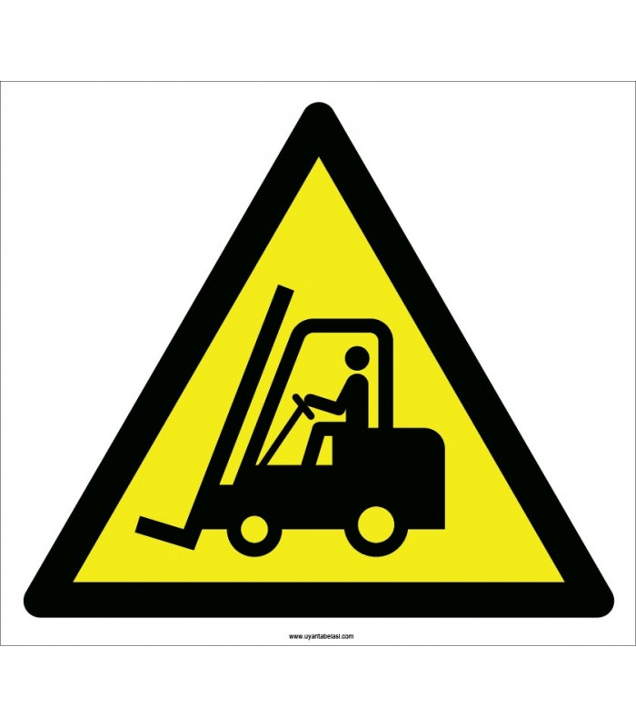 EF2097 - Dikkat Forklift (veya İş Makinası) Çıkabilir İşareti