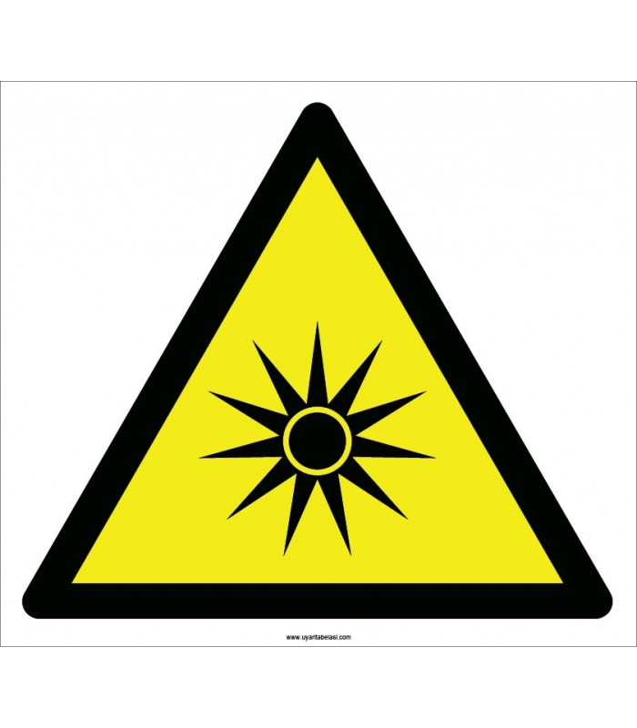 EF2110 - Dikkat Optik Radyasyon Tehlikesi İşareti